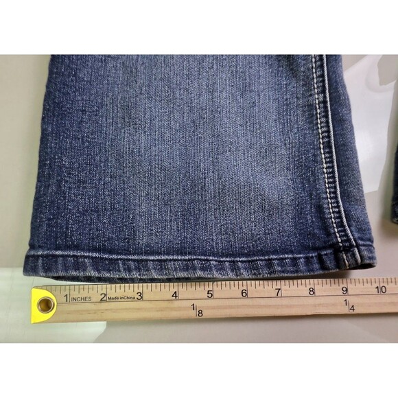 Vintage Leigh Sophia Hipster Flare Low Rise Jeans Size 15 Junior's Short - Picture 9 of 12